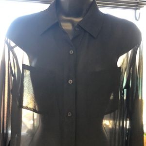Sheer button up blouse